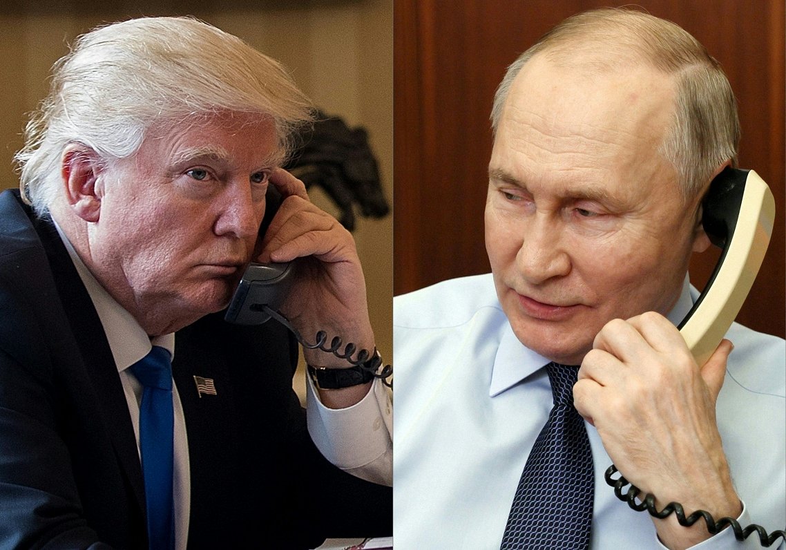 Tramps un Putins apspriež kara Ukrainā apturēšanu